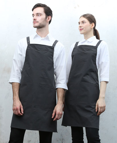 AP-684 차콜 스틸스냅 H형앞치마 [CSH]