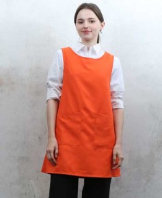 AP-748 오렌지 무지원피스앞치마ㅡㅡㅡ[특대있음]