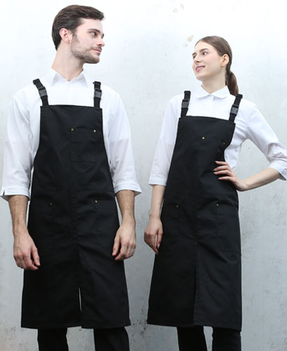 AP-540-2  블랙 고급 버클형 옥스포드 앞치마
