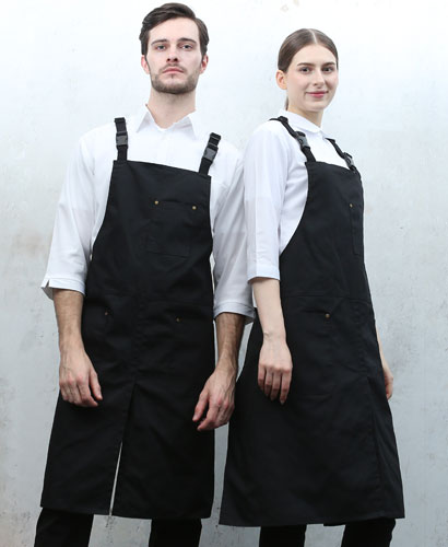 AP-540-2  블랙 고급 버클형 옥스포드 앞치마