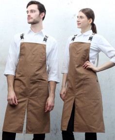 AP-539-2 라이트브라운  고급 버클형 옥스포드 앞치마