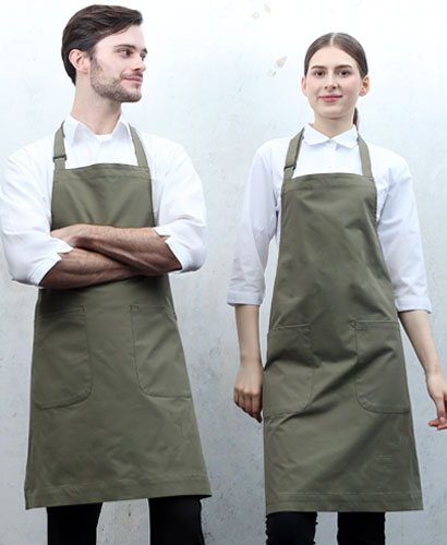 AP-850-2 카키 라이크코튼 목걸이형 앞치마
