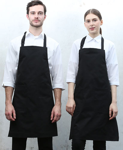 AP-850-1 블랙 라이크코튼 목걸이형 앞치마