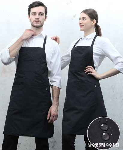 AP-1003-1 블랙 경량 목걸이 앞치마 [생활방수]