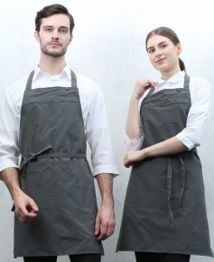 Q-981 그레이 스틸스냅 목걸이 앞치마 [CSN]