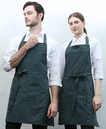 Q-983 그린 스틸스냅 목걸이 앞치마 [CSN]