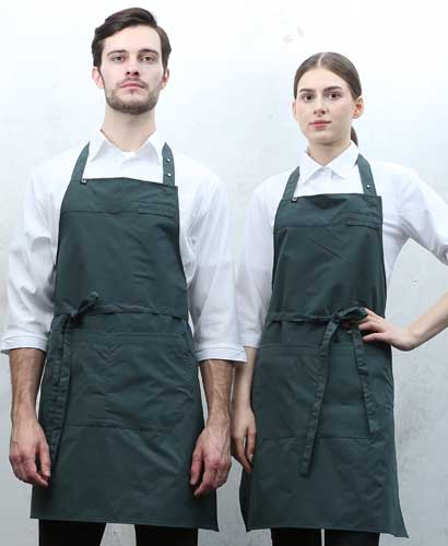 Q-983 그린 스틸스냅 목걸이 앞치마 [CSN]