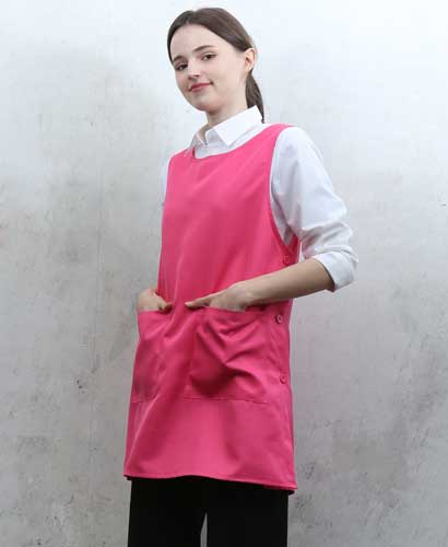 AP-863-1 무지 옆단추 핫핑크 원피스ㅡ[특대있음]