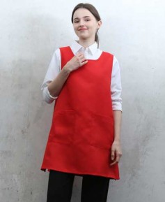 AP-891 무지 옆단추 레드 원피스