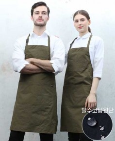 AP-1003-4 다크카키 경량 목걸이 앞치마 [생활방수]