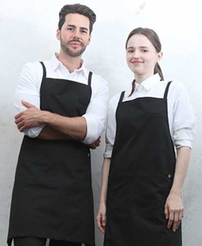 AP-650-1 검정 라이크코튼 폴리 X형 앞치마