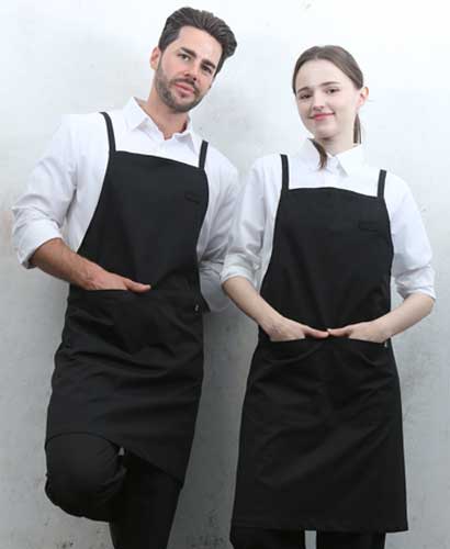 AP-650-1 검정 라이크코튼 폴리 X형 앞치마