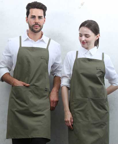 AP-650-2 라이트카키 라이크코튼 폴리 X형 앞치마