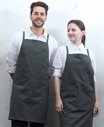 AP-650-3  NEW 다크그레이 라이크코튼 폴리 X형 앞치마
