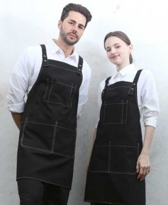 AP-7931 블랙 스티치 스냅단추 H형 앞치마