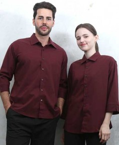 Y-828 NEW 와인 카라 셔츠 칠부ㅡㅡ(남여공용 사이즈)