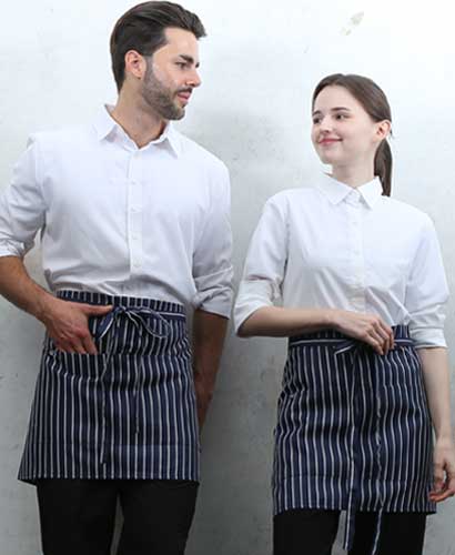 Q-271 네이비 스트라이프 허리앞치마