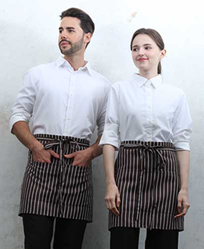 Q-272 브라운 스트라이프 허리앞치마