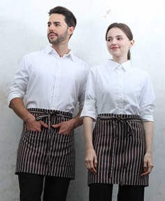 Q-272 브라운 스트라이프 허리앞치마