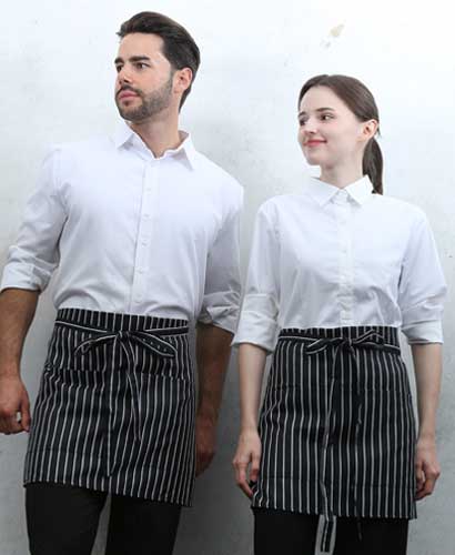 Q-270 블랙 스트라이프 허리앞치마 [SW01]