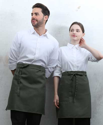 Q-375  카키 사이드 원포켓 허리앞치마[PW08]