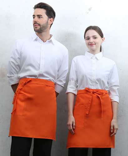 Q-374  오렌지 사이드 원포켓 허리앞치마[PW08]