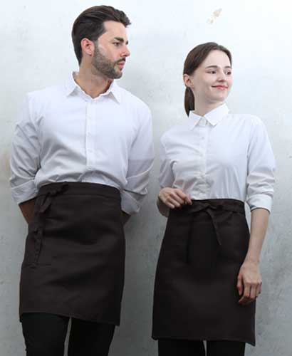 Q-372 브라운 사이드 원포켓 허리앞치마[PW08]