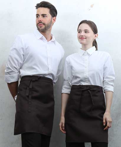 Q-372 브라운 사이드 원포켓 허리앞치마[PW08]