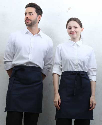 Q-371 네이비 사이드 원포켓 허리앞치마[PW08]