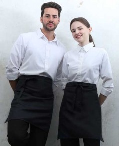 Q-370 블랙 사이드 원포켓 허리앞치마[PW08]