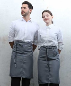 Q-476 그레이 미니포켓 심플 허리앞치마[PW04]