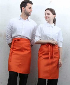 Q-474 오렌지 미니포켓 심플 허리앞치마[PW04]
