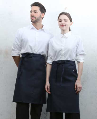 Q-471 네이비 미니포켓 심플 허리앞치마[PW04]