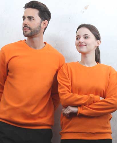 T3-96 동절기 맨투맨 특양면 오렌지