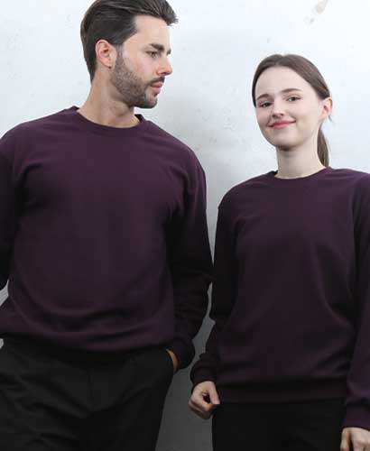 T3-96 동절기 맨투맨 특양면 진보라