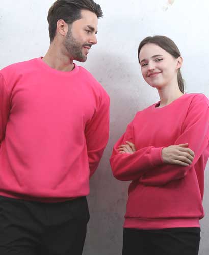 T3-96 동절기 맨투맨 특양면 핫핑크