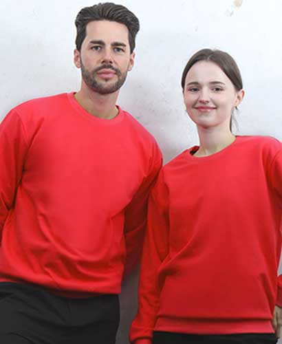 T3-96 동절기 맨투맨 특양면 홍색