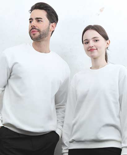 T3-96 동절기 맨투맨 특양면 아이보리