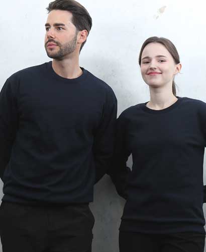 T3-96 동절기 맨투맨 특양면 곤색