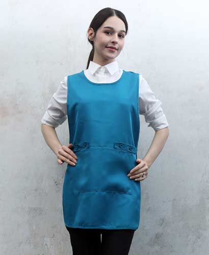 AP-515-1 비취색 옆트임 원피스 앞치마938 ＃(폴리원단)