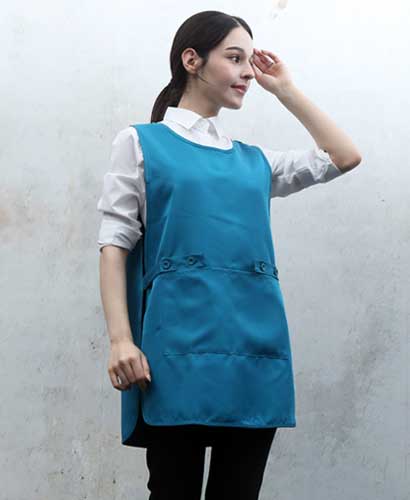 AP-515-1 비취색 옆트임 원피스 앞치마938 ＃(폴리원단)