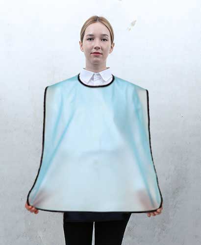 AQ-130 하늘색 우레탄 턱받이 방수