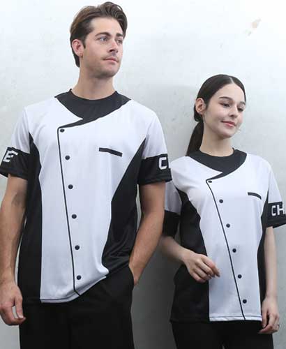 KO-557 검/백 쉐프코트 모양 쉐프T