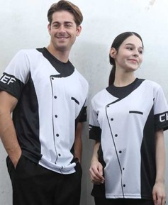 KO-557 검/백 쉐프코트 모양 쉐프T