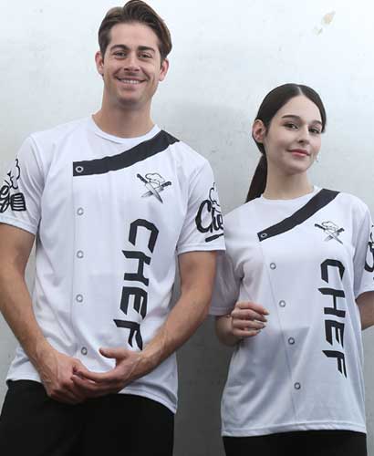 KO-558 백색 쉐프코트 모양 쉐프T