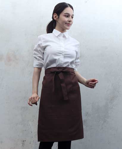 AP-5011 커피 허리감김 중앞치마 ㅡㅡㅡ남여공용 [밑으로 64cm]