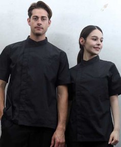 KO-190S-3 히든 크로스넥 블랙 반팔ㅡ (겨드랑이/등판 쿨메시)