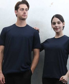 T-12 스판덱스 곤색 라운드 반팔