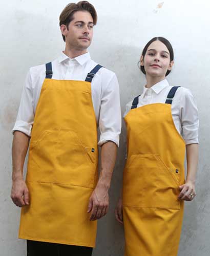 Q-771 옐로우 비비드 캐주얼 앞치마