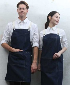 Q-774  진청 데님 캐주얼 앞치마[DH03]